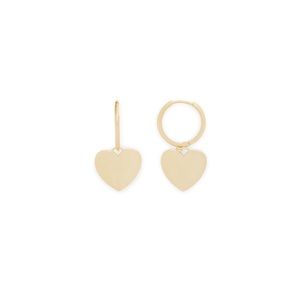 sophie harper gold heart huggies - earrings